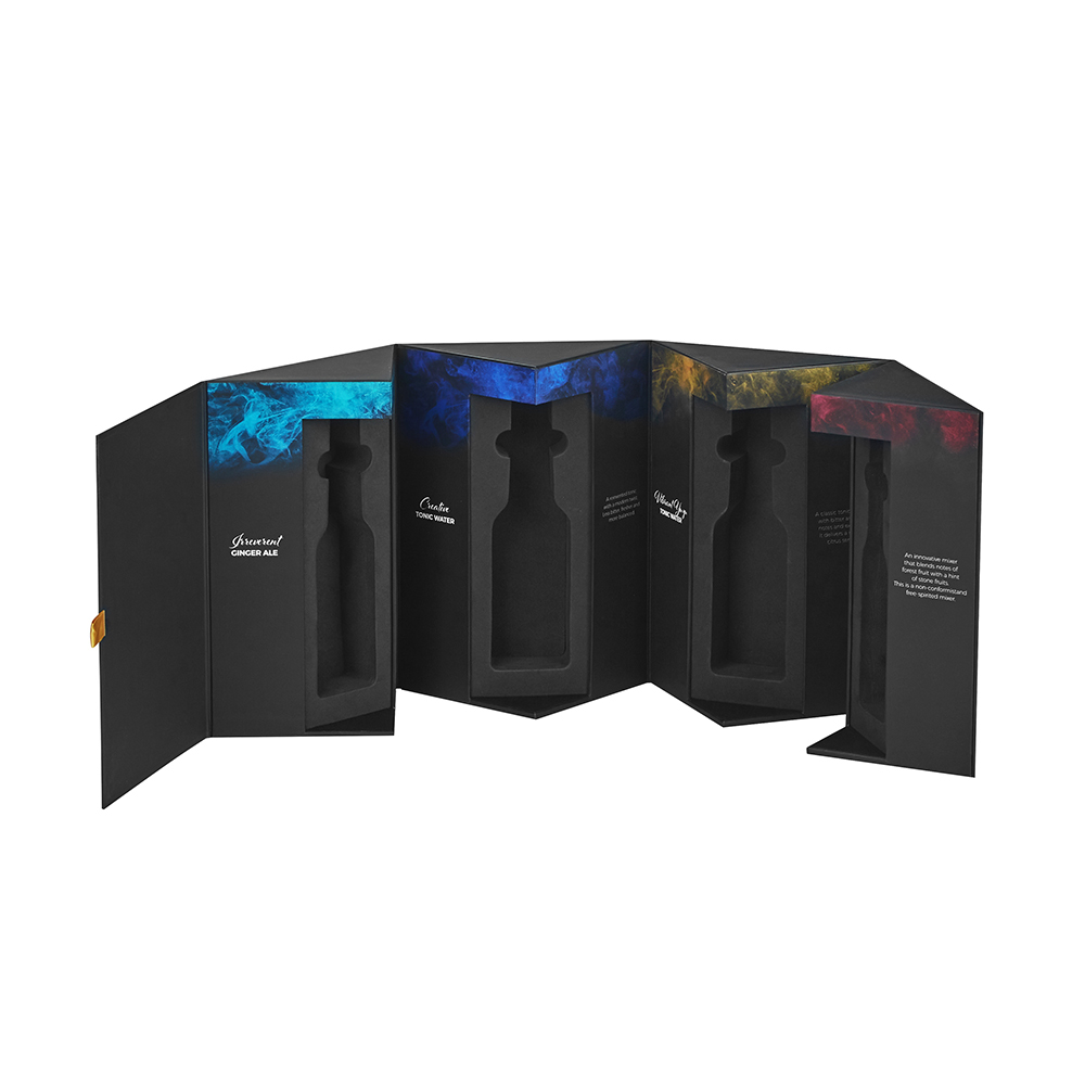 We design high-density EVA foam inserts or custom-cut satin sleeves that securely suspend the bottle.