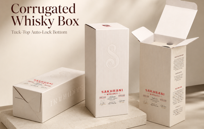 corrugated whisky box