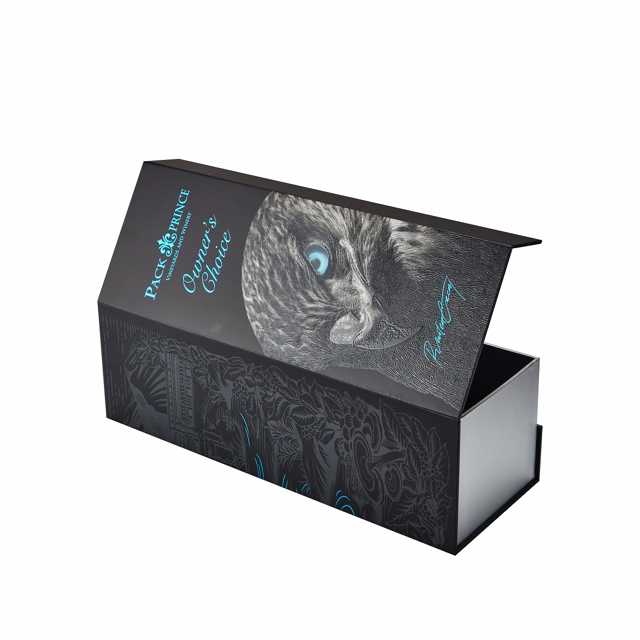 Premium 3d uv rigid wine box featuring Scodix effect