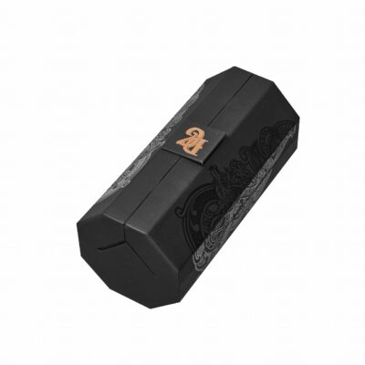 Large area copper foil stamping inside double-door gatefold rigid box