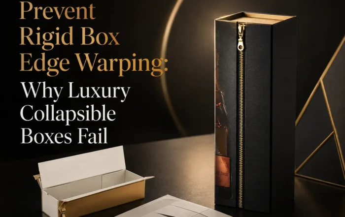 Premium custom collapsible rigid box engineered to prevent rigid box edge warping during sea freight.