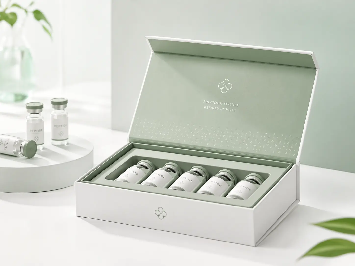Custom medical and aesthetic packaging boxes with fitted inserts