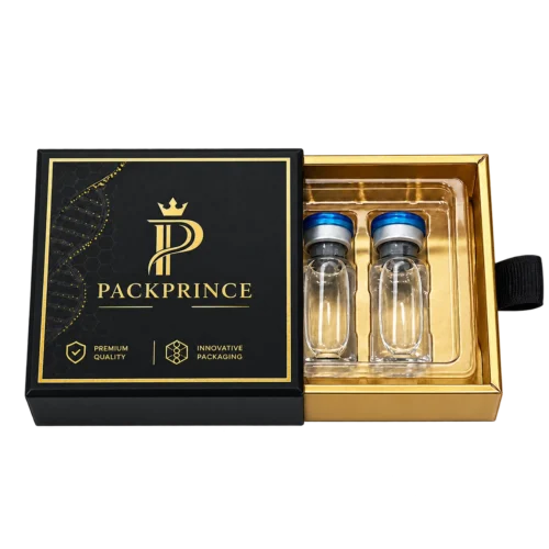 Peptide Vial Drawer Box with Clear PET Insert for 2 Vials