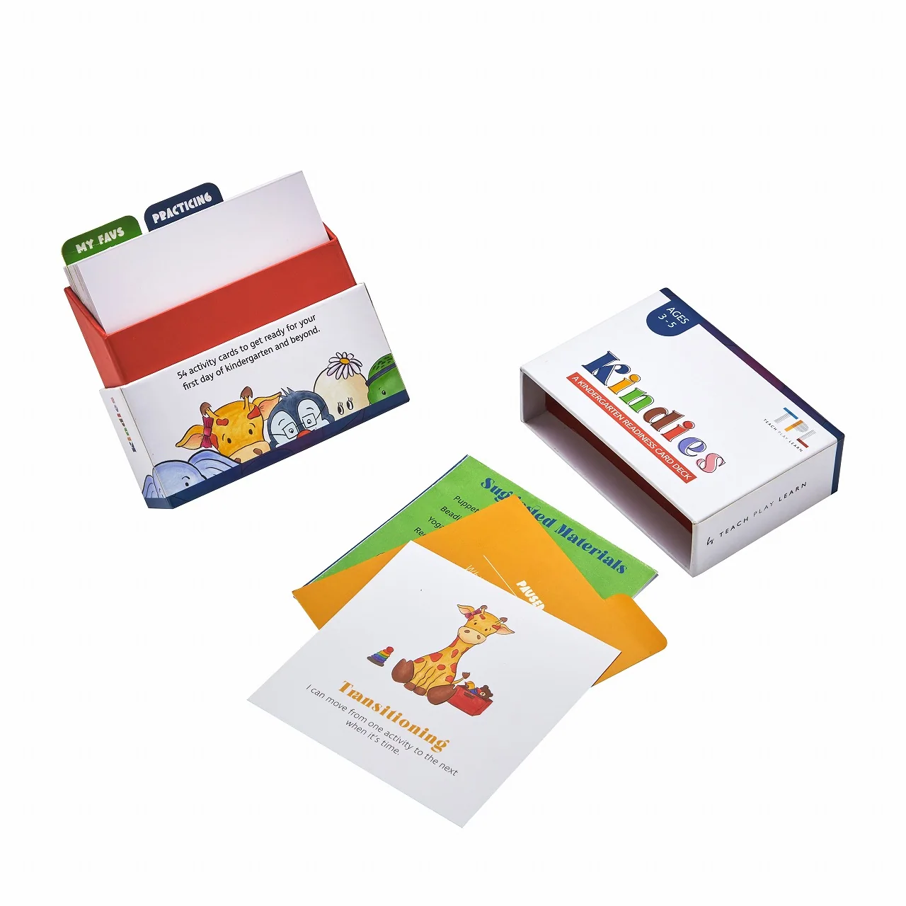 Early learning flash cards with printed drawer and sleeve packaging