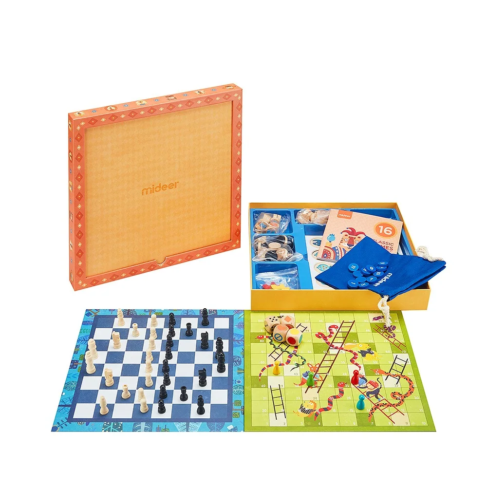 Printed game boards, components and storage box