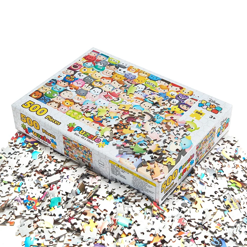 Multiple coordinated illustrated puzzle box designs