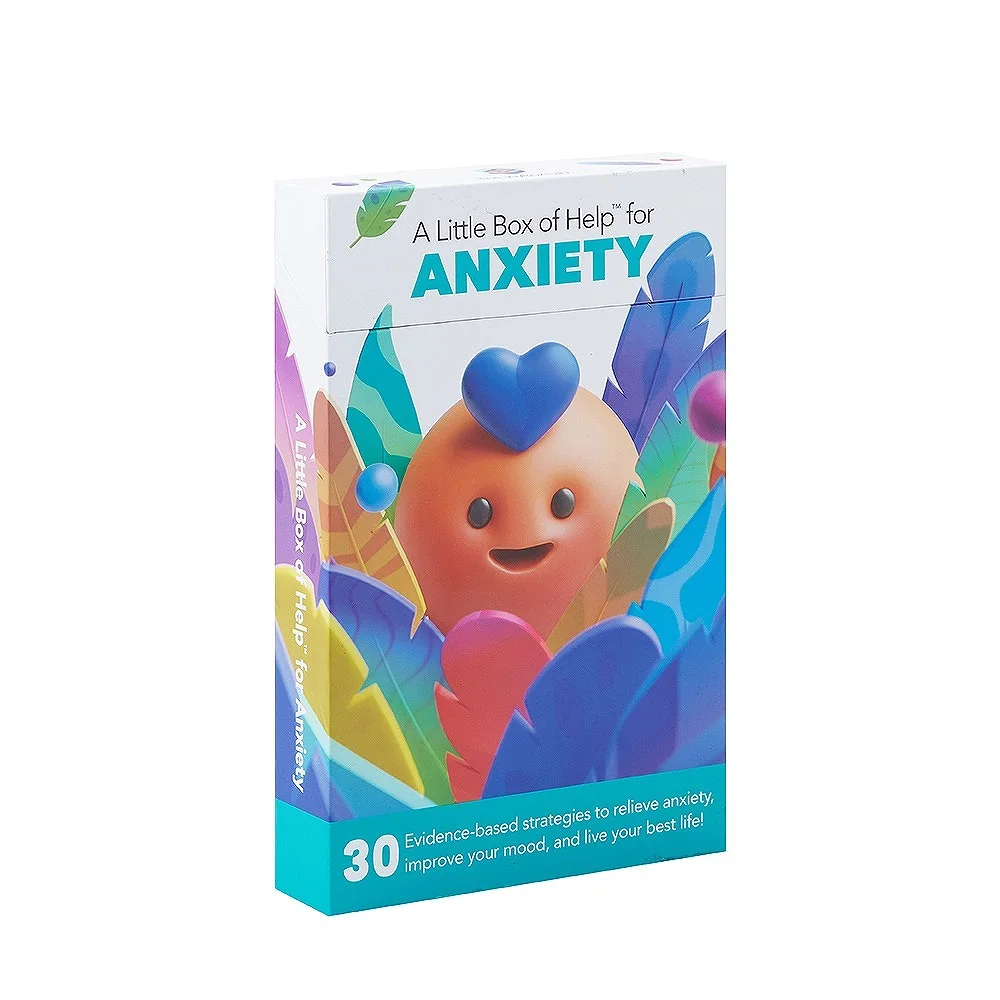 Colorful upright paper card box with illustrated graphics and a flip-open end closure
